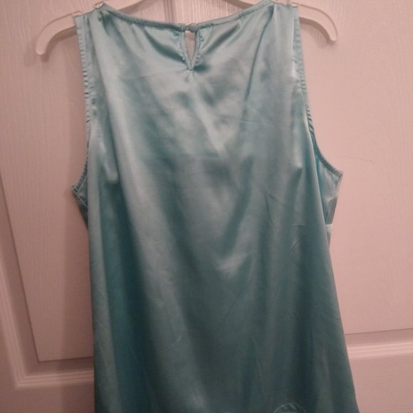 Aqua-Colored Covington Blouse, Sleeveless - Picture 7 of 9